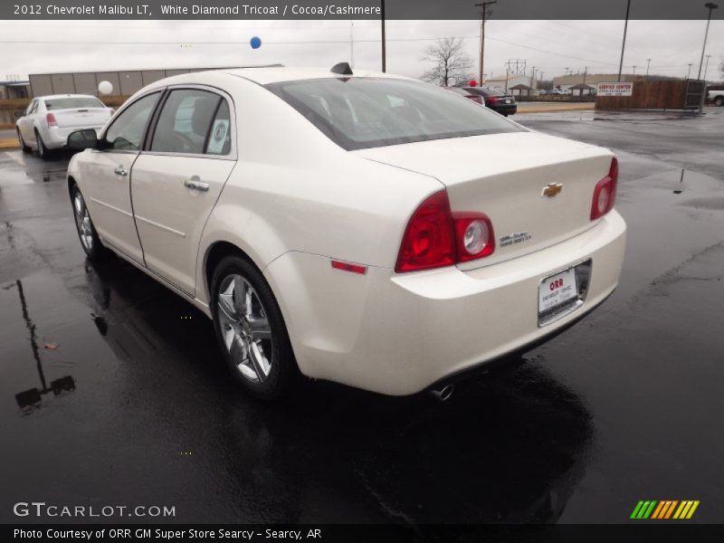 White Diamond Tricoat / Cocoa/Cashmere 2012 Chevrolet Malibu LT