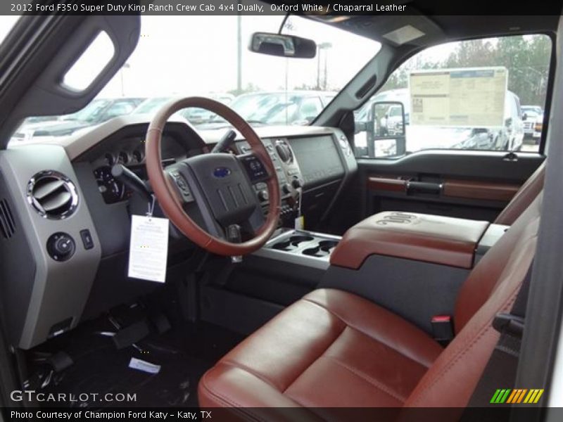  2012 F350 Super Duty King Ranch Crew Cab 4x4 Dually Chaparral Leather Interior