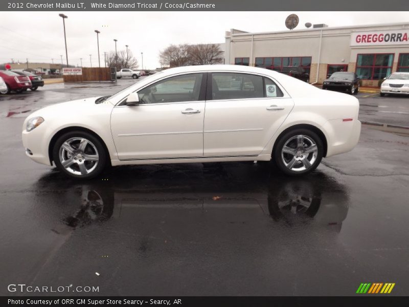 White Diamond Tricoat / Cocoa/Cashmere 2012 Chevrolet Malibu LT