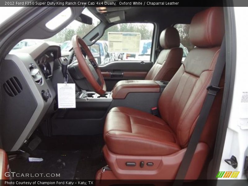 Front Seat of 2012 F350 Super Duty King Ranch Crew Cab 4x4 Dually