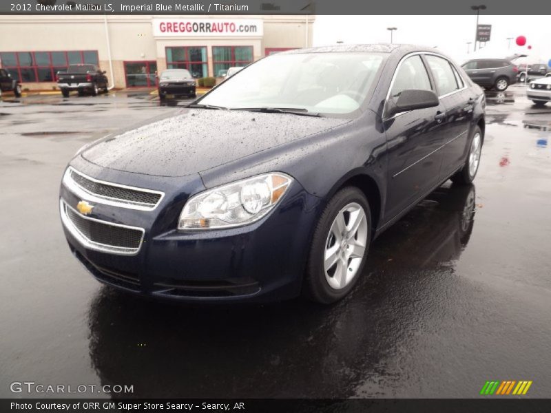 Imperial Blue Metallic / Titanium 2012 Chevrolet Malibu LS