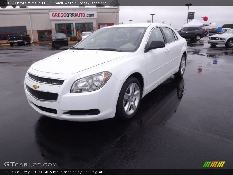Summit White / Cocoa/Cashmere 2012 Chevrolet Malibu LS