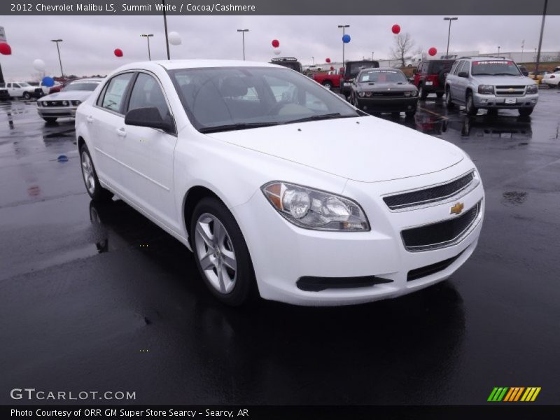 Summit White / Cocoa/Cashmere 2012 Chevrolet Malibu LS