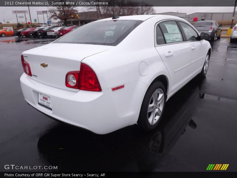 Summit White / Cocoa/Cashmere 2012 Chevrolet Malibu LS