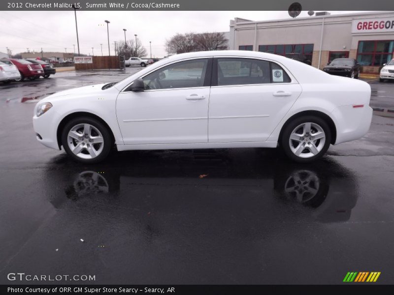 Summit White / Cocoa/Cashmere 2012 Chevrolet Malibu LS