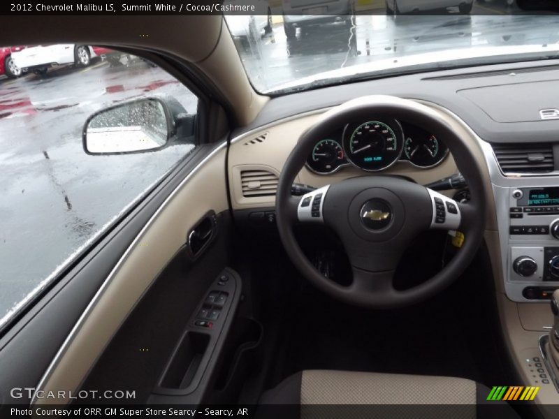 Summit White / Cocoa/Cashmere 2012 Chevrolet Malibu LS