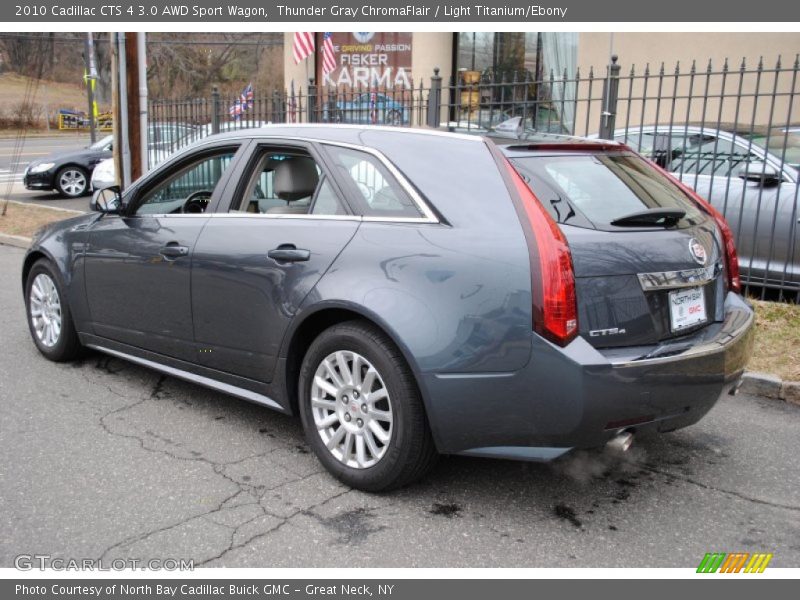 Thunder Gray ChromaFlair / Light Titanium/Ebony 2010 Cadillac CTS 4 3.0 AWD Sport Wagon