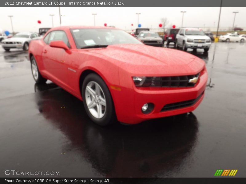Inferno Orange Metallic / Black 2012 Chevrolet Camaro LT Coupe