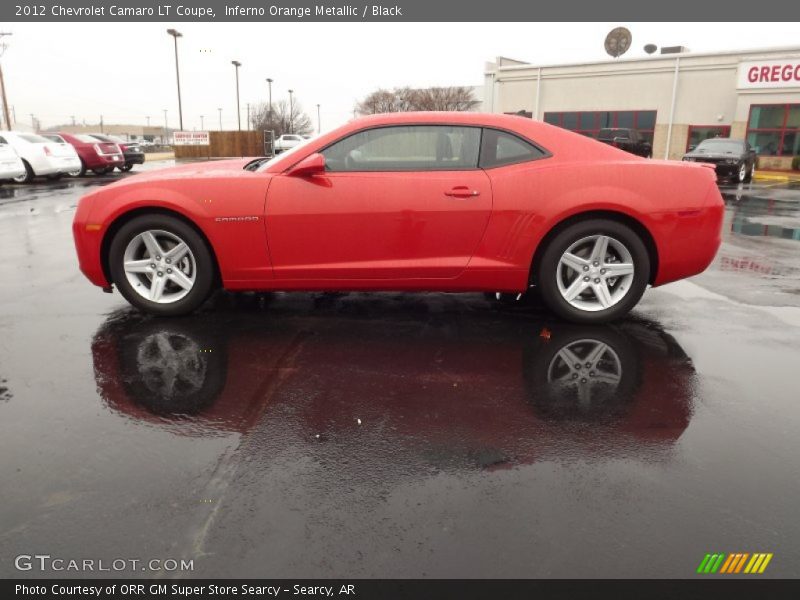 Inferno Orange Metallic / Black 2012 Chevrolet Camaro LT Coupe