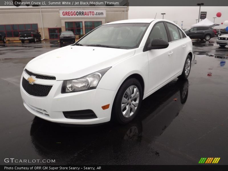 Summit White / Jet Black/Medium Titanium 2012 Chevrolet Cruze LS