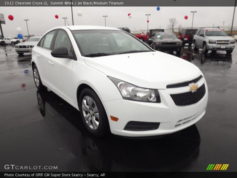 Summit White / Jet Black/Medium Titanium 2012 Chevrolet Cruze LS