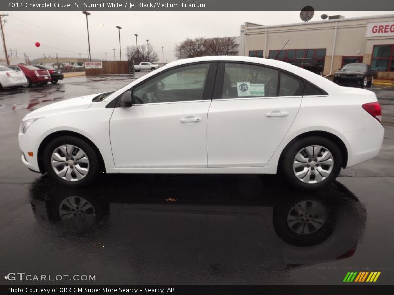 Summit White / Jet Black/Medium Titanium 2012 Chevrolet Cruze LS