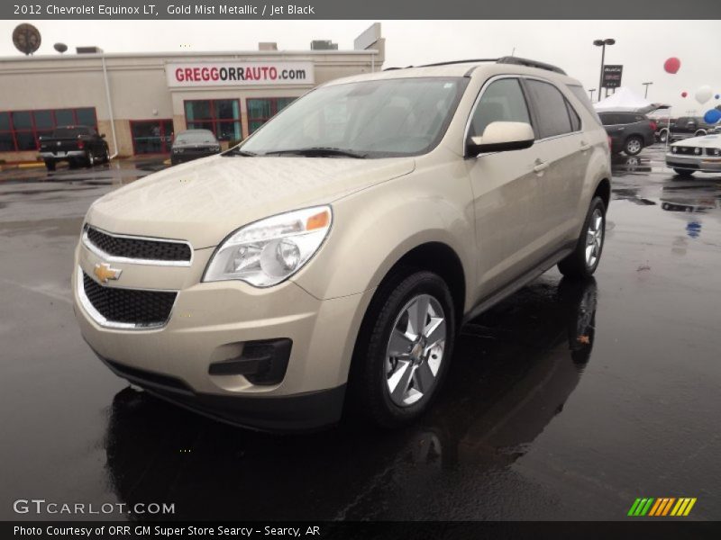 Gold Mist Metallic / Jet Black 2012 Chevrolet Equinox LT