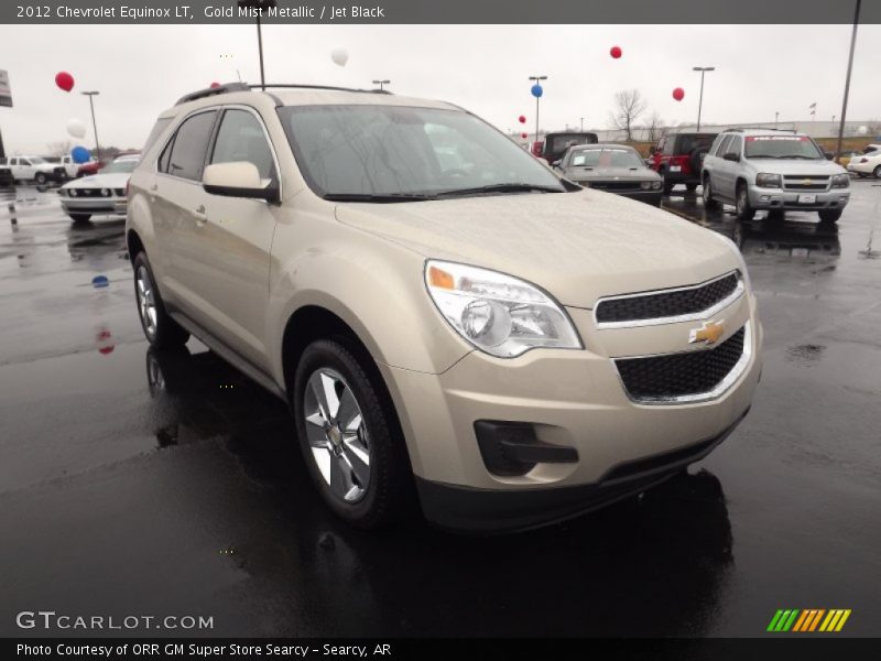 Gold Mist Metallic / Jet Black 2012 Chevrolet Equinox LT