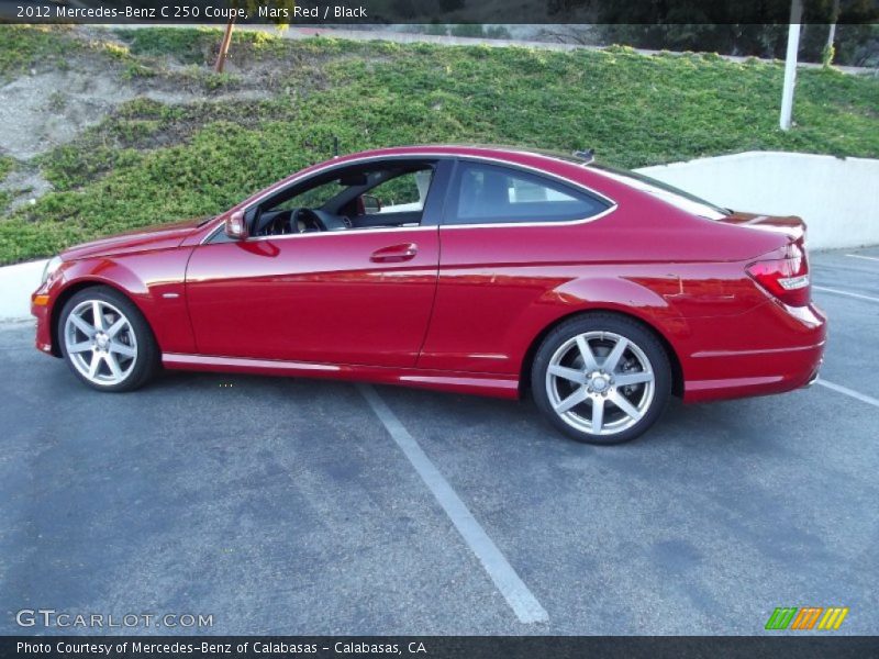 Mars Red / Black 2012 Mercedes-Benz C 250 Coupe