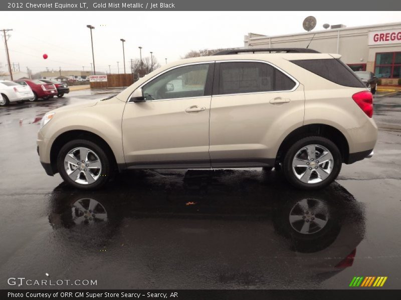 Gold Mist Metallic / Jet Black 2012 Chevrolet Equinox LT