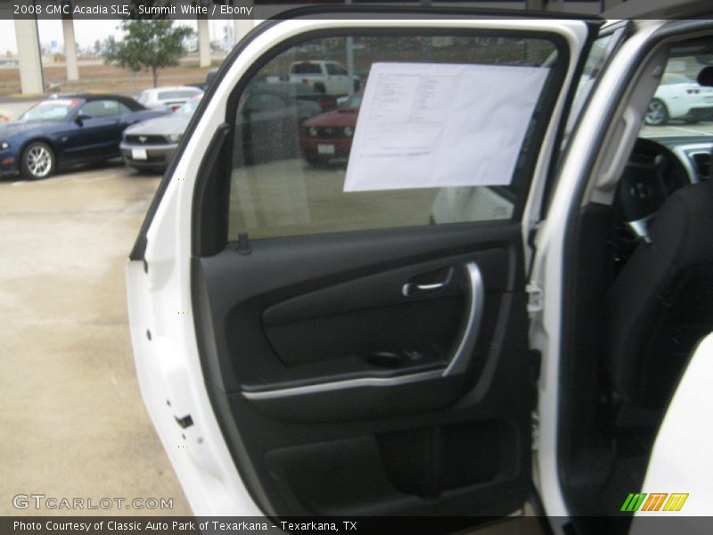 Summit White / Ebony 2008 GMC Acadia SLE