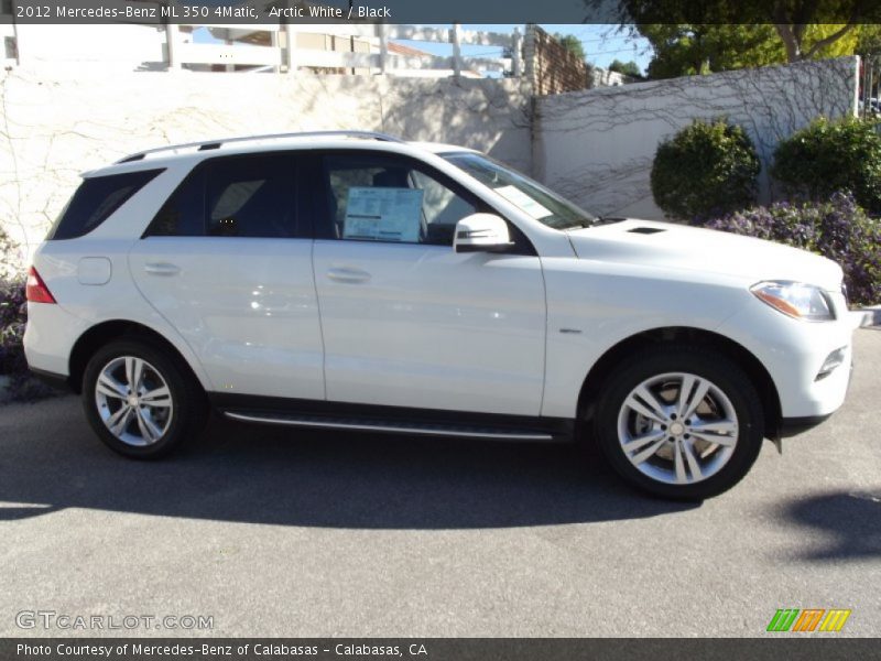 Arctic White / Black 2012 Mercedes-Benz ML 350 4Matic