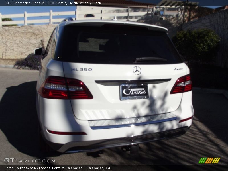 Arctic White / Black 2012 Mercedes-Benz ML 350 4Matic