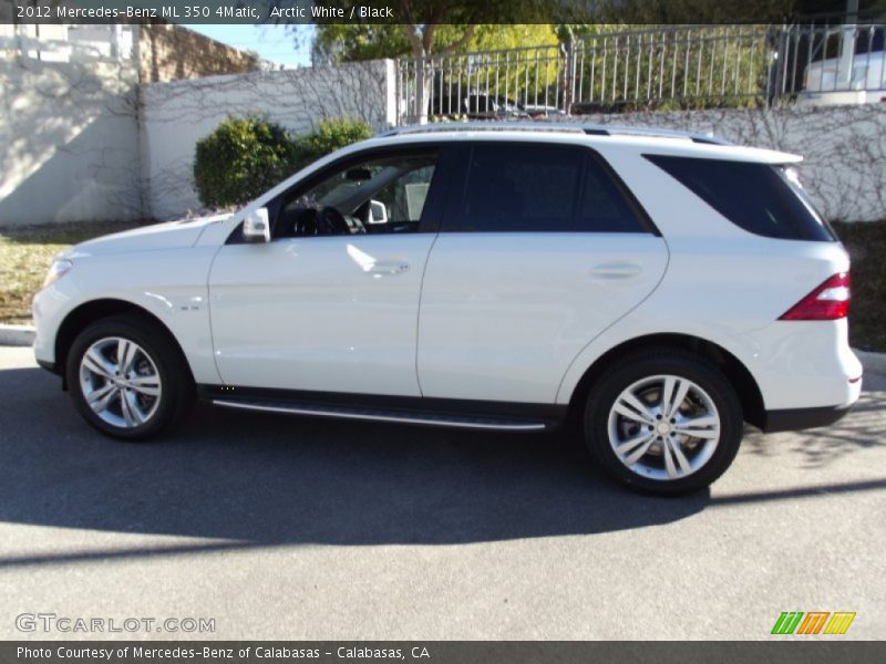 Arctic White / Black 2012 Mercedes-Benz ML 350 4Matic