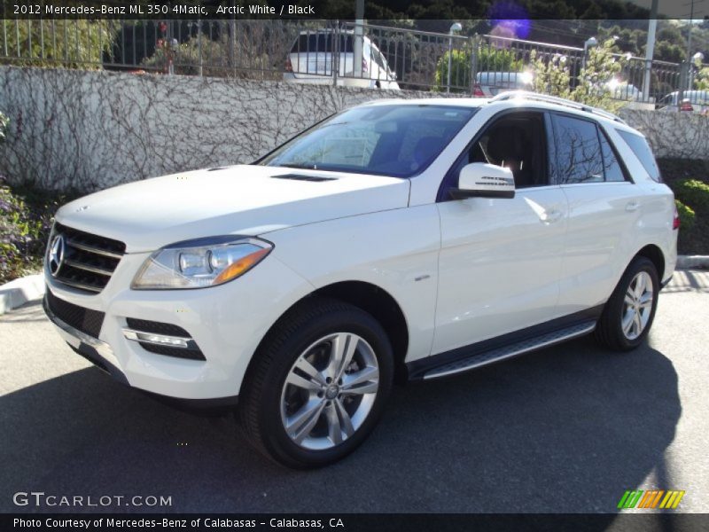Arctic White / Black 2012 Mercedes-Benz ML 350 4Matic