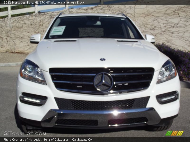 Arctic White / Black 2012 Mercedes-Benz ML 350 4Matic