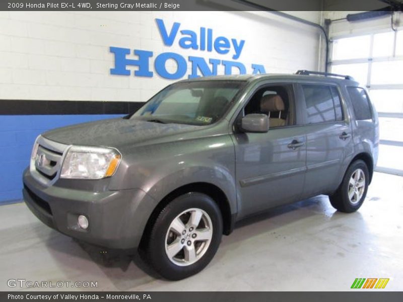 Sterling Gray Metallic / Beige 2009 Honda Pilot EX-L 4WD