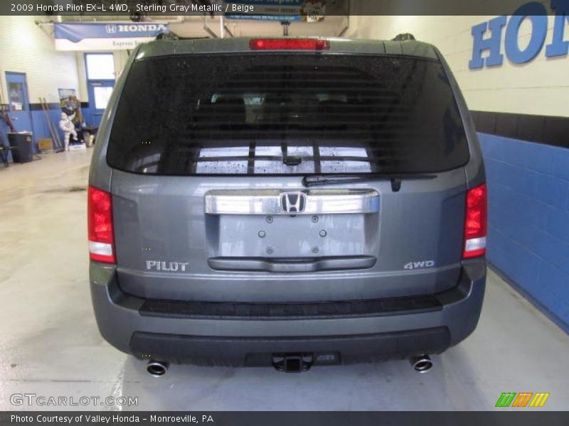 Sterling Gray Metallic / Beige 2009 Honda Pilot EX-L 4WD