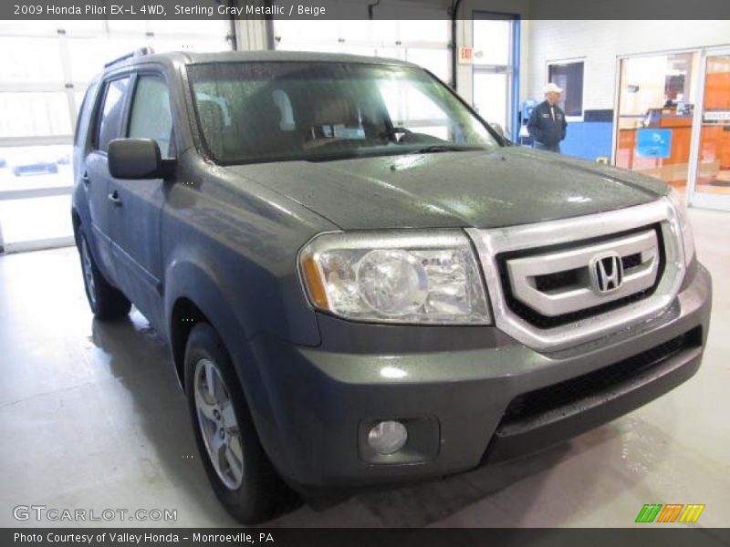 Sterling Gray Metallic / Beige 2009 Honda Pilot EX-L 4WD