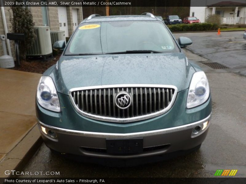 Silver Green Metallic / Cocoa/Cashmere 2009 Buick Enclave CXL AWD