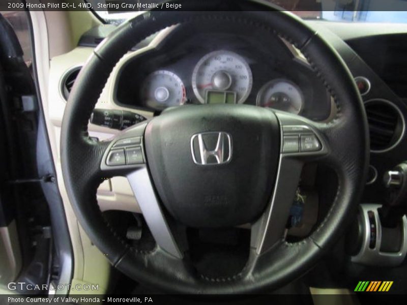 Sterling Gray Metallic / Beige 2009 Honda Pilot EX-L 4WD