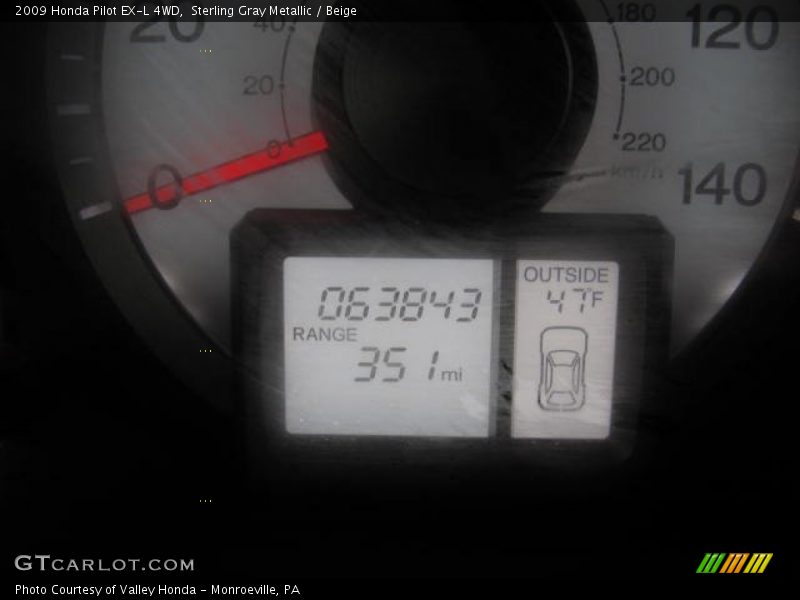 Sterling Gray Metallic / Beige 2009 Honda Pilot EX-L 4WD
