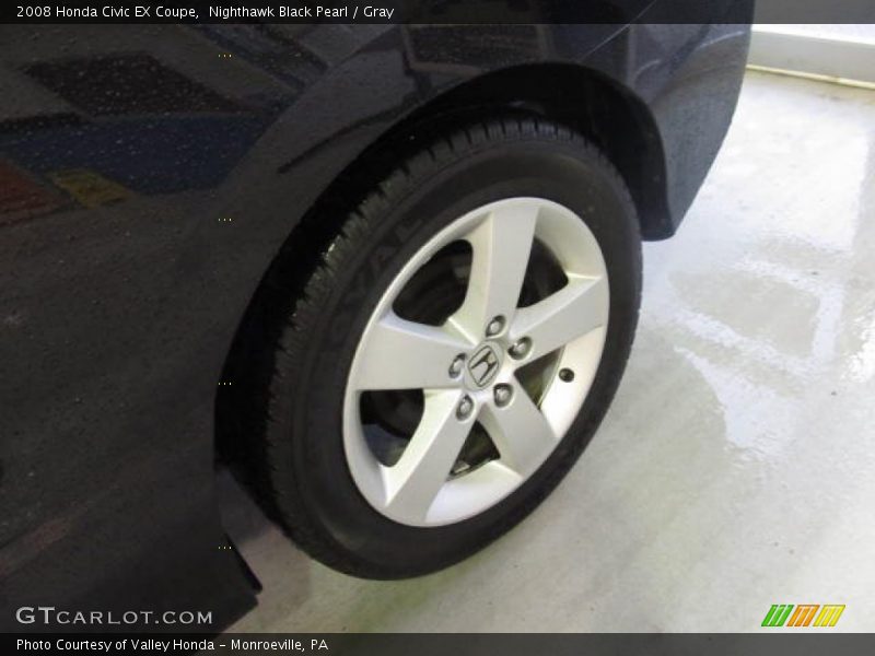 Nighthawk Black Pearl / Gray 2008 Honda Civic EX Coupe