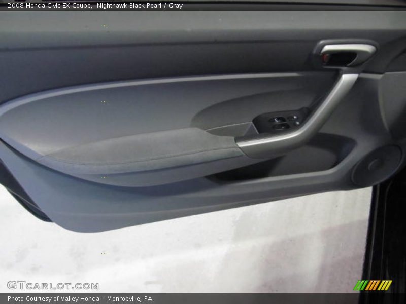 Nighthawk Black Pearl / Gray 2008 Honda Civic EX Coupe