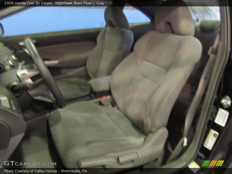 Nighthawk Black Pearl / Gray 2008 Honda Civic EX Coupe