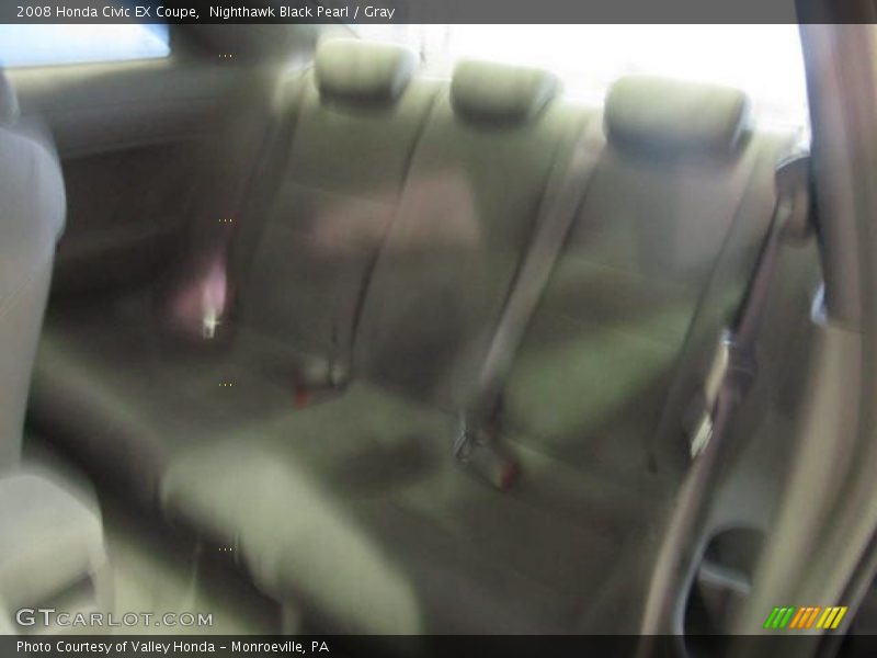 Nighthawk Black Pearl / Gray 2008 Honda Civic EX Coupe