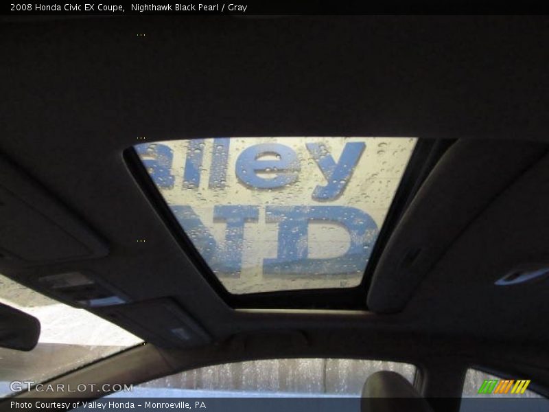 Nighthawk Black Pearl / Gray 2008 Honda Civic EX Coupe
