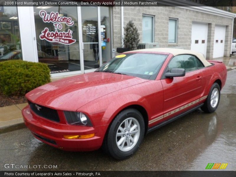 Dark Candy Apple Red / Medium Parchment 2008 Ford Mustang V6 Deluxe Convertible