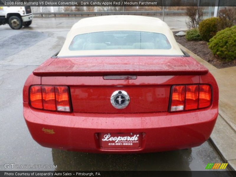 Dark Candy Apple Red / Medium Parchment 2008 Ford Mustang V6 Deluxe Convertible