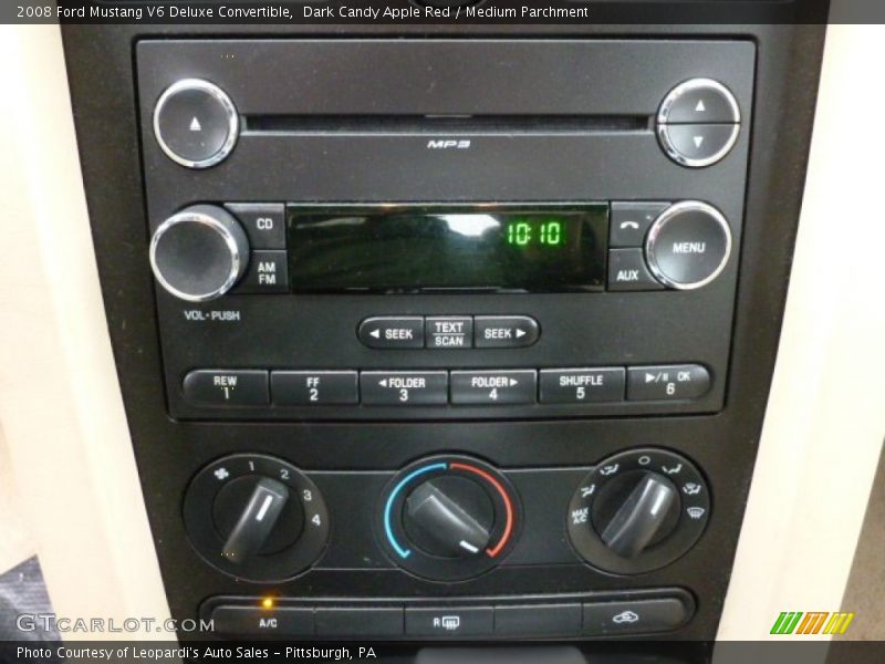 Controls of 2008 Mustang V6 Deluxe Convertible