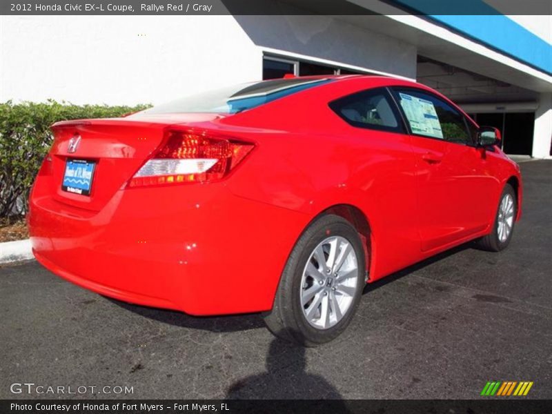 Rallye Red / Gray 2012 Honda Civic EX-L Coupe