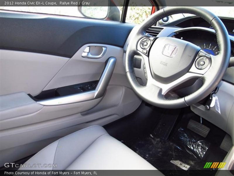 Rallye Red / Gray 2012 Honda Civic EX-L Coupe