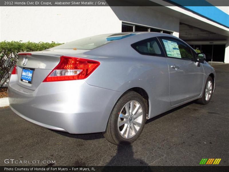 Alabaster Silver Metallic / Gray 2012 Honda Civic EX Coupe