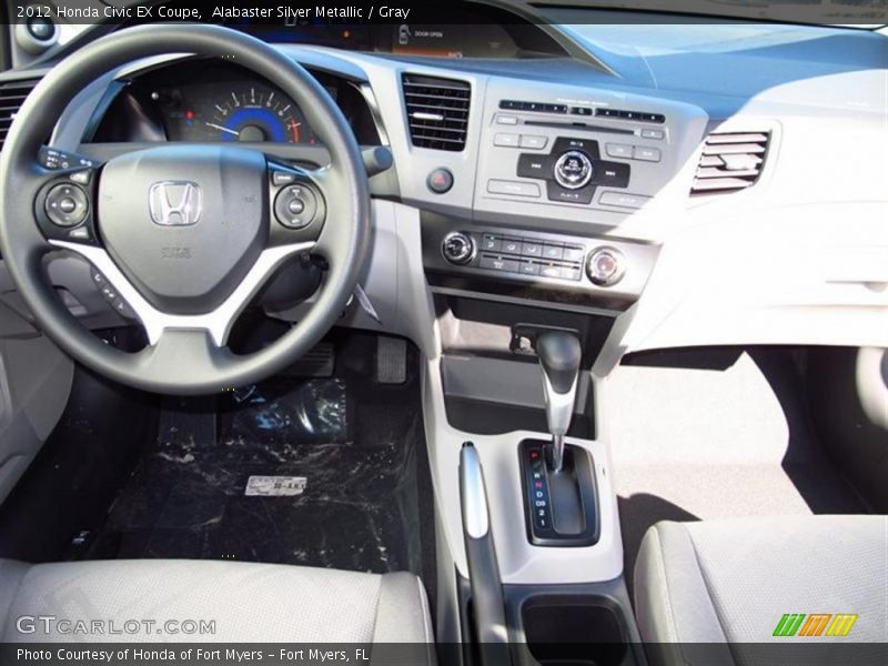 Alabaster Silver Metallic / Gray 2012 Honda Civic EX Coupe