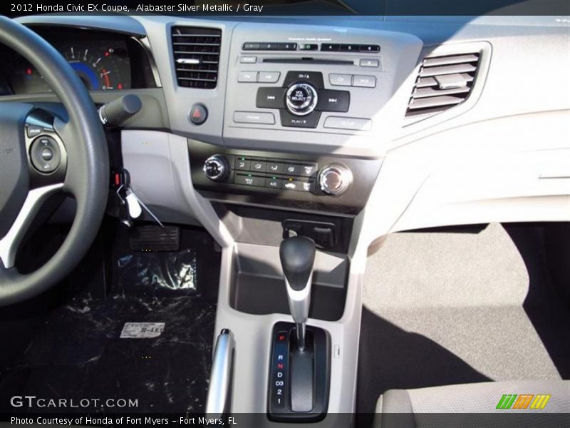 Alabaster Silver Metallic / Gray 2012 Honda Civic EX Coupe