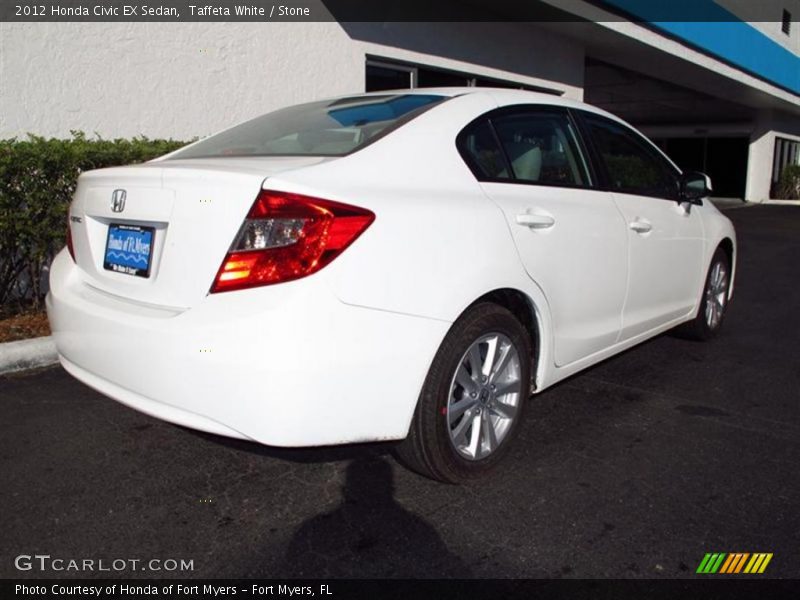 Taffeta White / Stone 2012 Honda Civic EX Sedan