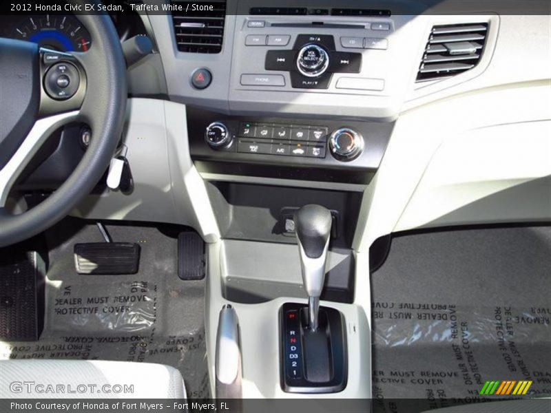 Taffeta White / Stone 2012 Honda Civic EX Sedan