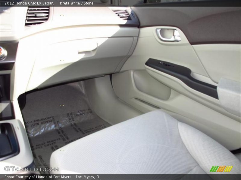 Taffeta White / Stone 2012 Honda Civic EX Sedan