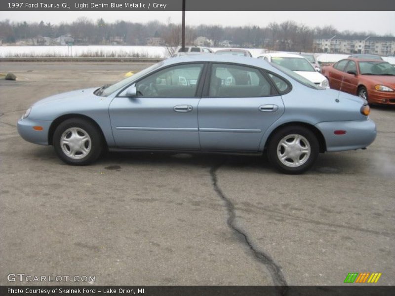 Light Denim Blue Metallic / Grey 1997 Ford Taurus GL