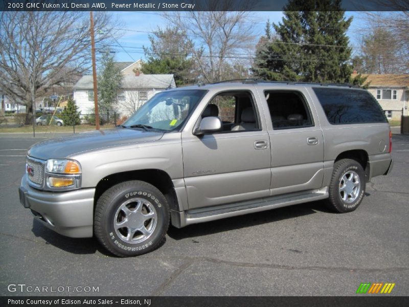 Pewter Metallic / Stone Gray 2003 GMC Yukon XL Denali AWD